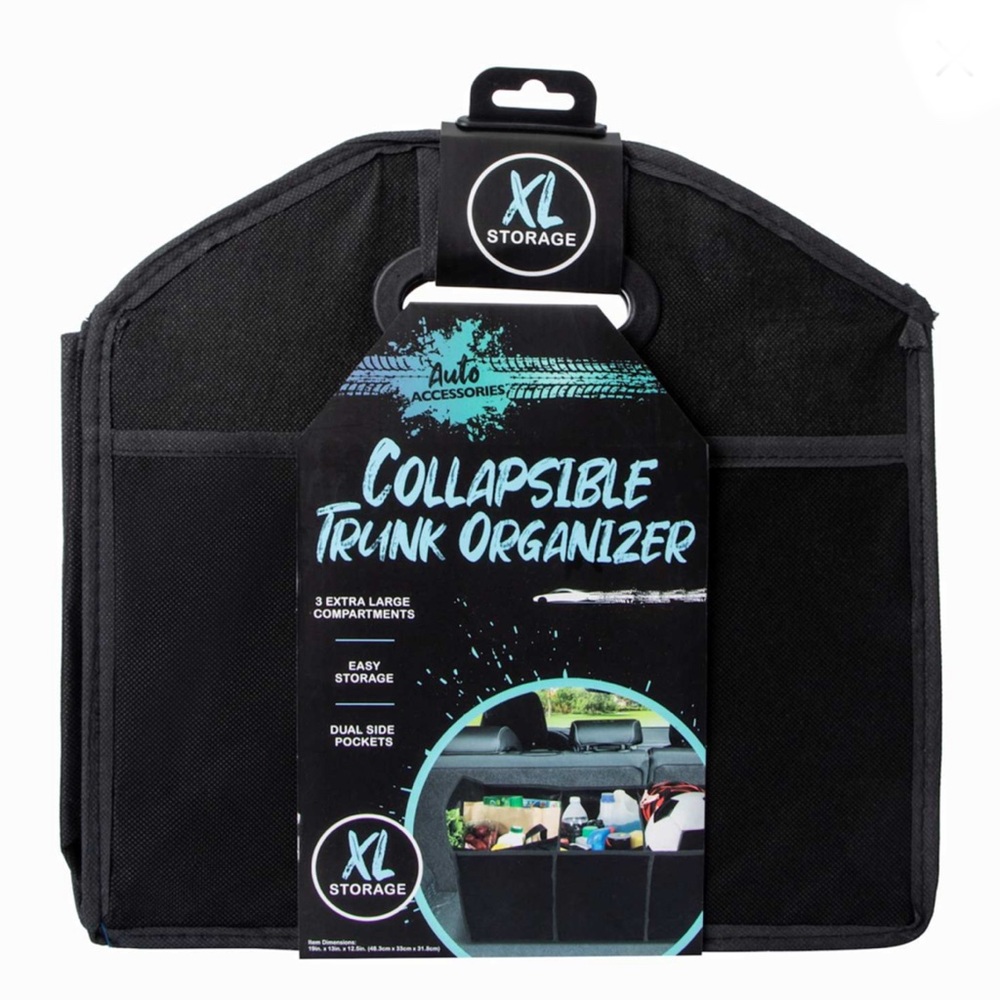 Black Collapsible Trunk Organizer